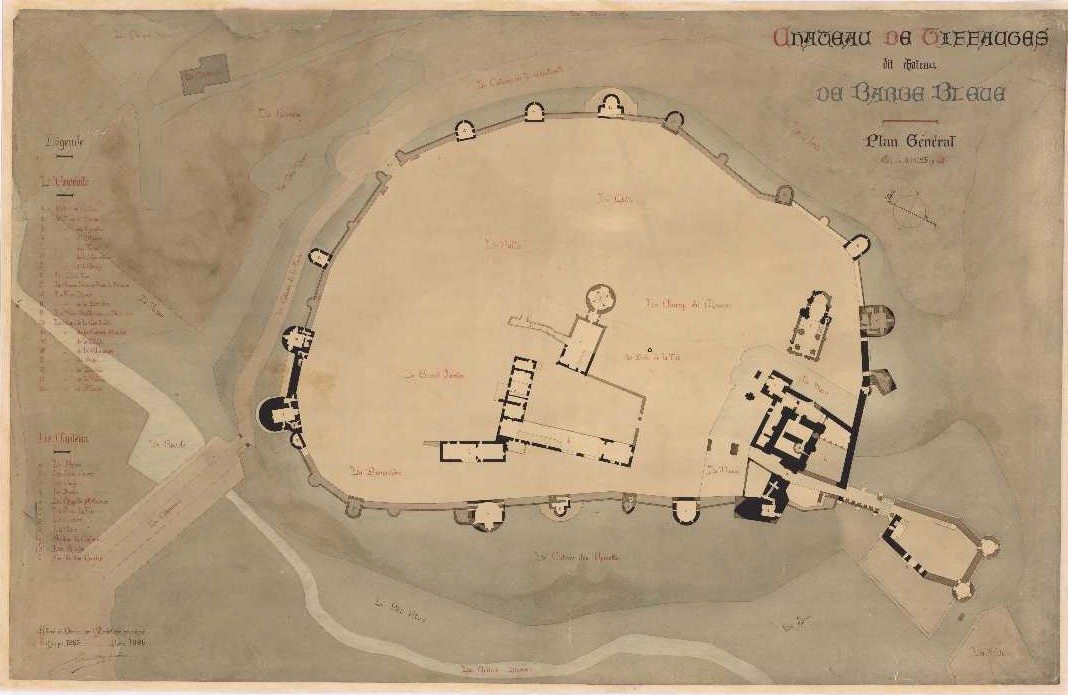 Plan d'ensemble du site. 1885.